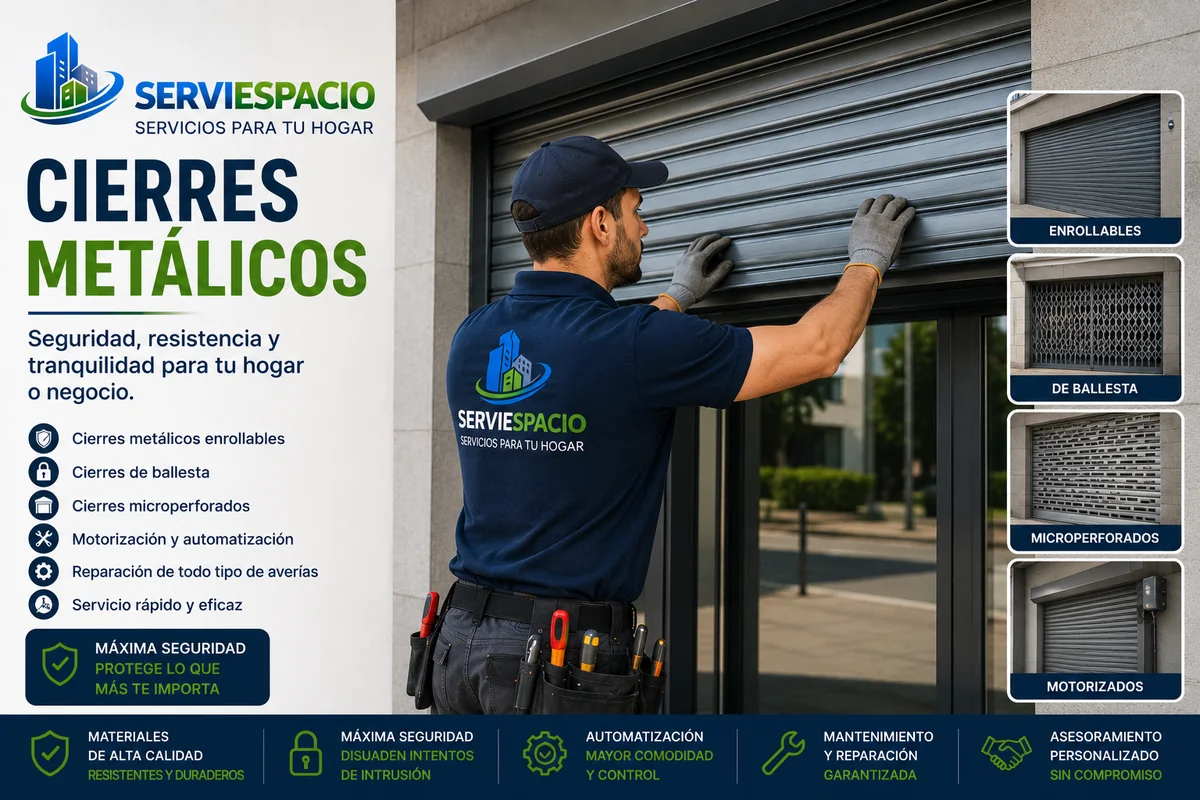 Cierres metálicos: trabajos realizados por serviespacio