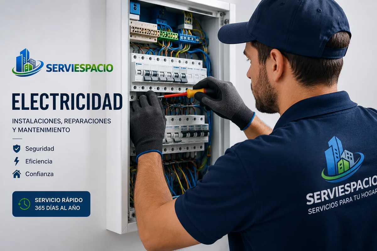 Electricidad: trabajos realizados por serviespacio
